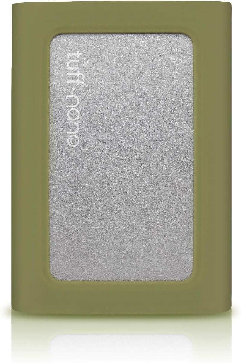 tuff nano Portable External SSD 512GB USB-C 3.2 Gen 2 (Olive Green)