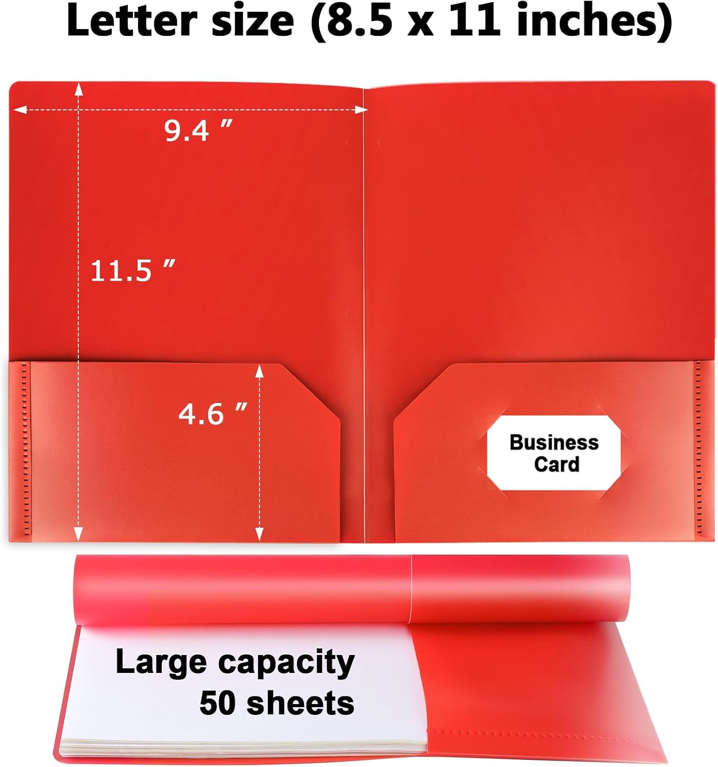 HABGP Plastic Folders with Pockets, 12 Color Heavy Duty Two Pocket Folder image 2