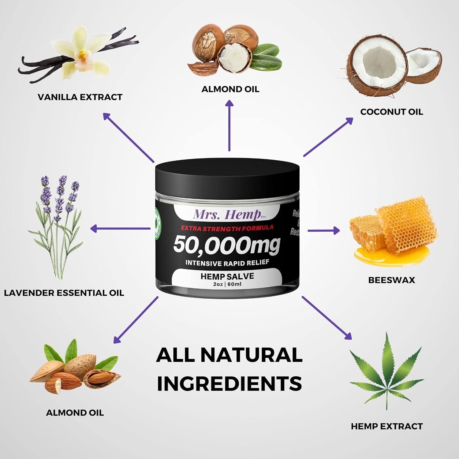 | 50,000 MG Salve | Ideal for HIPS, Joints, Neck, Back, Elbows, Fingers, Hands, Knees| 100% Natural - Proudly Made in USA - Image 6