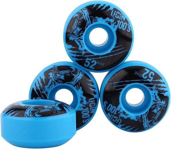 Tyenaza Skateboard Wheels 52mm x 30mm 4pcs/Set Skateboard Wheels Longboard PU Cruiser Classic Durable Outdoor (4 Colors) - 1