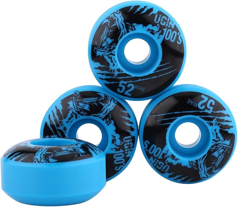 Tyenaza Skateboard Wheels 52mm x 30mm 4pcs/Set Skateboard Wheels Longboard PU Cruiser Classic Durable Outdoor (4 Colors)
