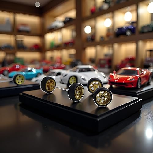 Miniatura 7 de Aleación 1:64 Ruedas Neumáticos Rueda Escala de goma Ruedas de aleación Neumáticos de goma, aleación modelo y accesorios