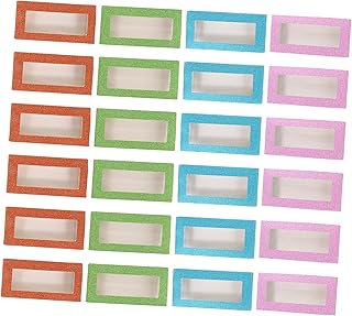 FOMIYES 24pcs Box Eyelash Storage Box Empty Paper Lash Trays for False Eyelash Care Empty Eyelash Organizer Paper Lash Case Eyelash Case Lash Holder Fake Eyelashes Frosted Color Box