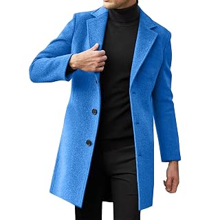 BGFIPAJG Mens 3/4 Length Coats and Jackets Winter Men Slim Winter Coat Lapel Collar Long Sleeve Padded Leather Jacket Vintage Thicken Coat Sheepskin Jacket Mens Down Jacket Long