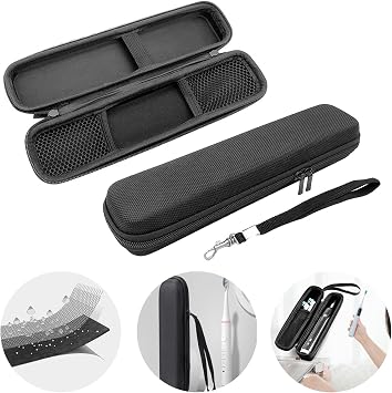Electric Toothbrush Case Cover Holder Travel Accessories Universal, Black