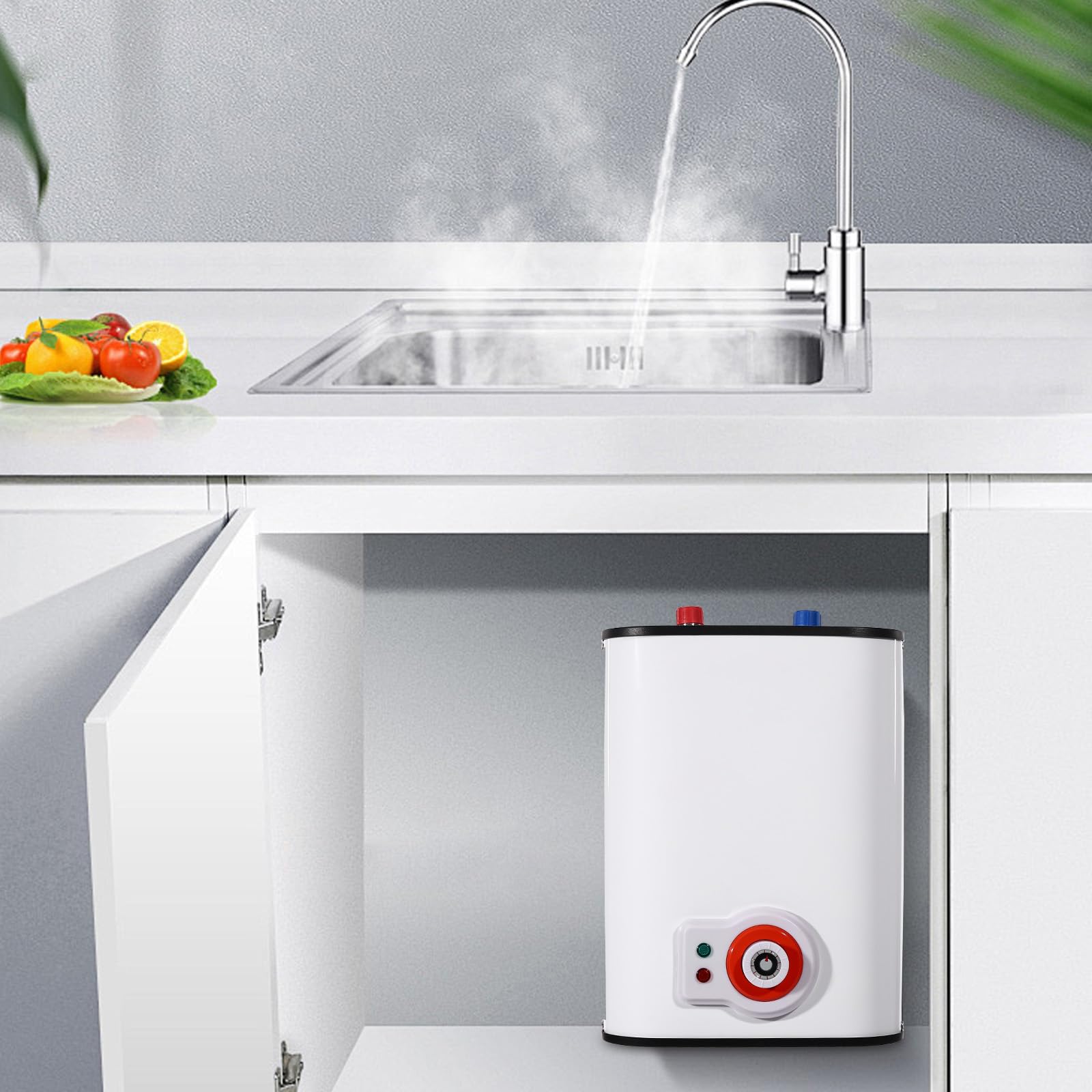 Scaldabagno da 1500 W, 8 l, per lavello da cucina, lavandino