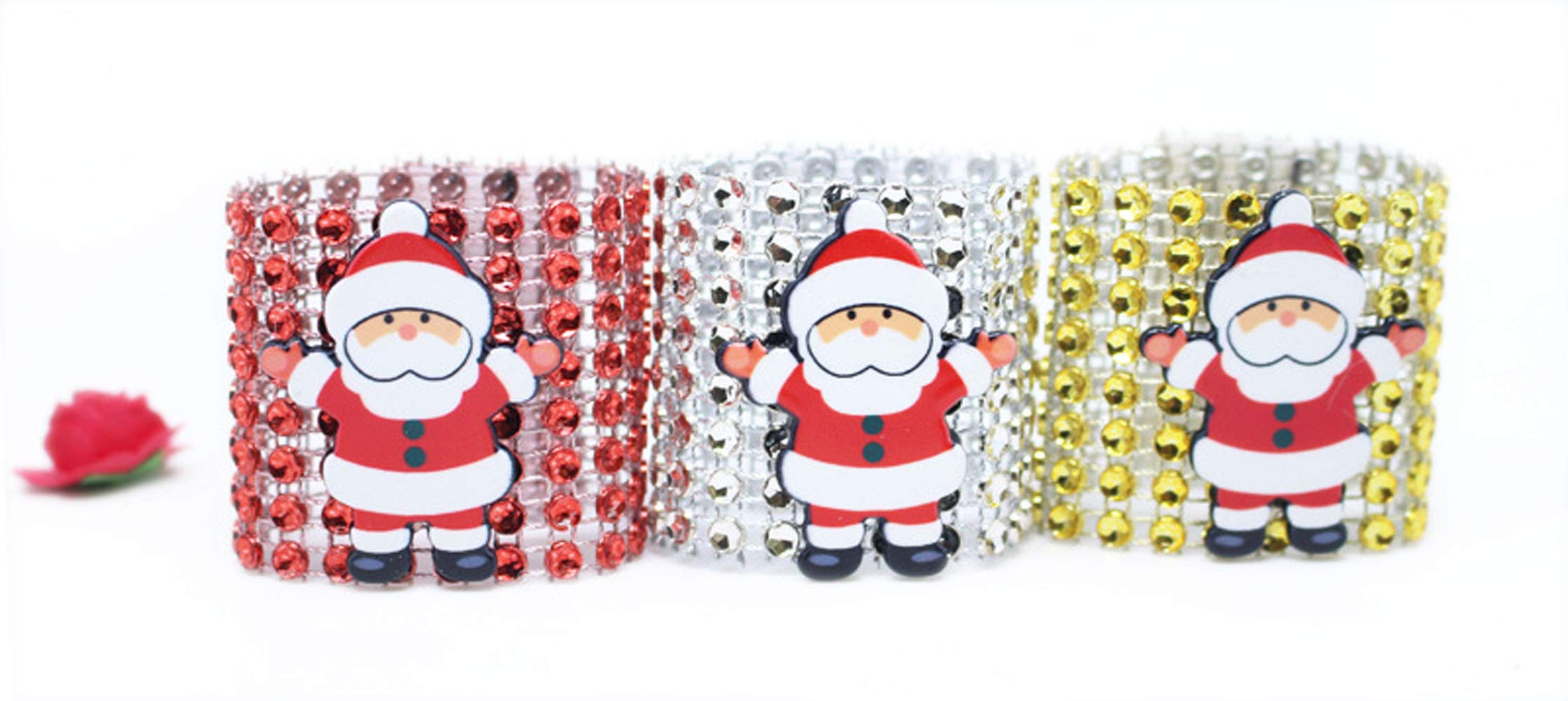 Set 150 Portatovaglioli Con Strass Argentati - Per Matrimoni, Feste E Decorazioni Fai Da Te - Foto 11