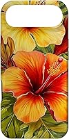Vista 27 de Hawaiian Tropical Yellow Red Hibiscus Plumeria Case for iPhone 17