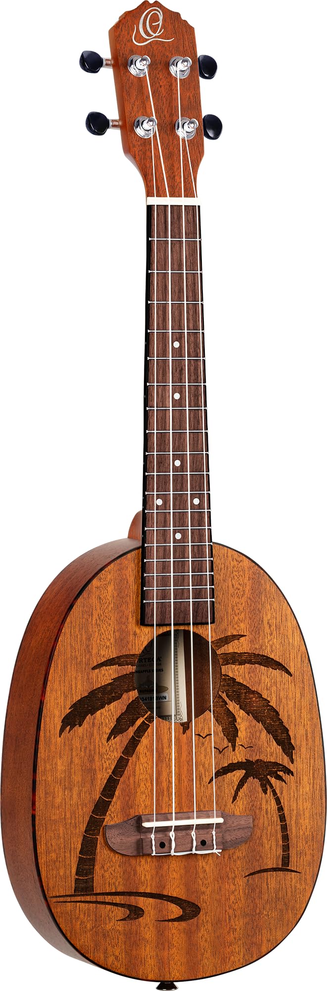 Ortega Guitars Concert Ukulele Acoustic – Bonfire Series – Pineapple Body – Sapele, Natural (RUPA5MM)