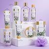 Canasta de Regalo Spa Luxetique Lavanda de 10 Piezas para Cumpleaños de Mujeres | Sets de Regalo para Mujeres, Sets de Baño, Canasta de Spa para Mujeres, Regalos para Ella, Regalo de Autocuidado, Regalos para Despedida de Soltera, Bolsa de Tela, Set de 10 Piezas 3