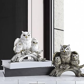 フクロウの置物 4体セット 約18cm 楽天市場】送料無料 21cm ふくろう オブジェ ふくろうグッズ