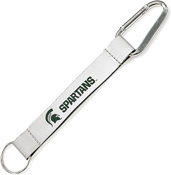 Aminco NCAA Reflective Carabiner Lanyard Keychain - Team Color Key Ring With Glow In Dark Feature - View #10