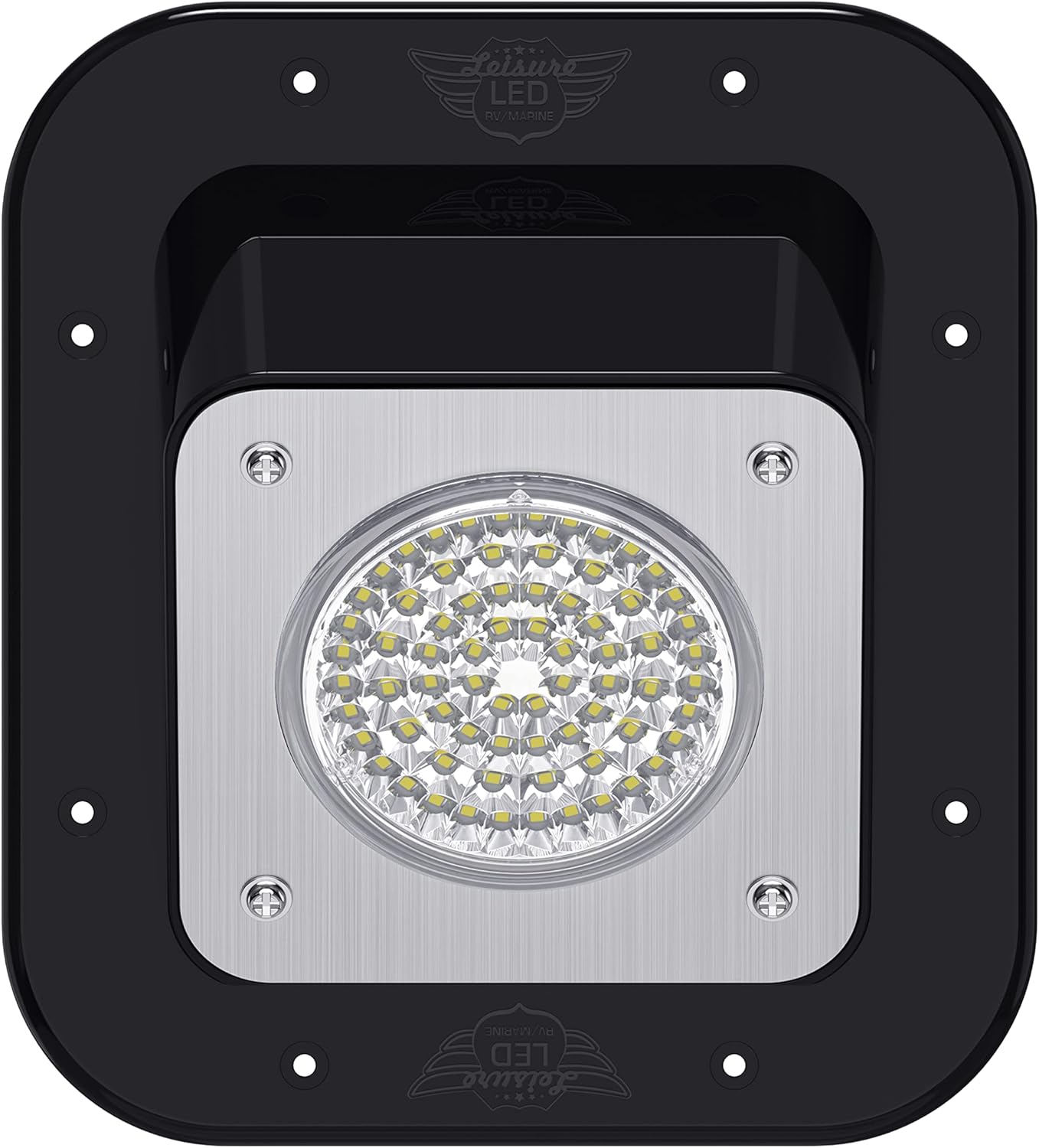 Leisure LED RV Exterior Surface Mount Flood Porch Utility Light - Black 12v 1100 Lumen Lighting Fixture Replacement Lighting for Weekend Warrior RVs, Trailers, Campers, 5th Wheels