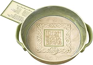 Grasslands Road Celtic Irish Soda Bread Handled Baking Dish with Soda Bread Recipe - Kitchen Baking Accessories, 9 Inches