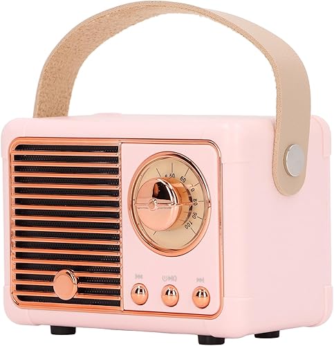 ZJchao Altavoz portátil mini compacto inalámbrico retro diseño incorporado tarjeta radio alta capacidad batería ligero para viajes al aire libre