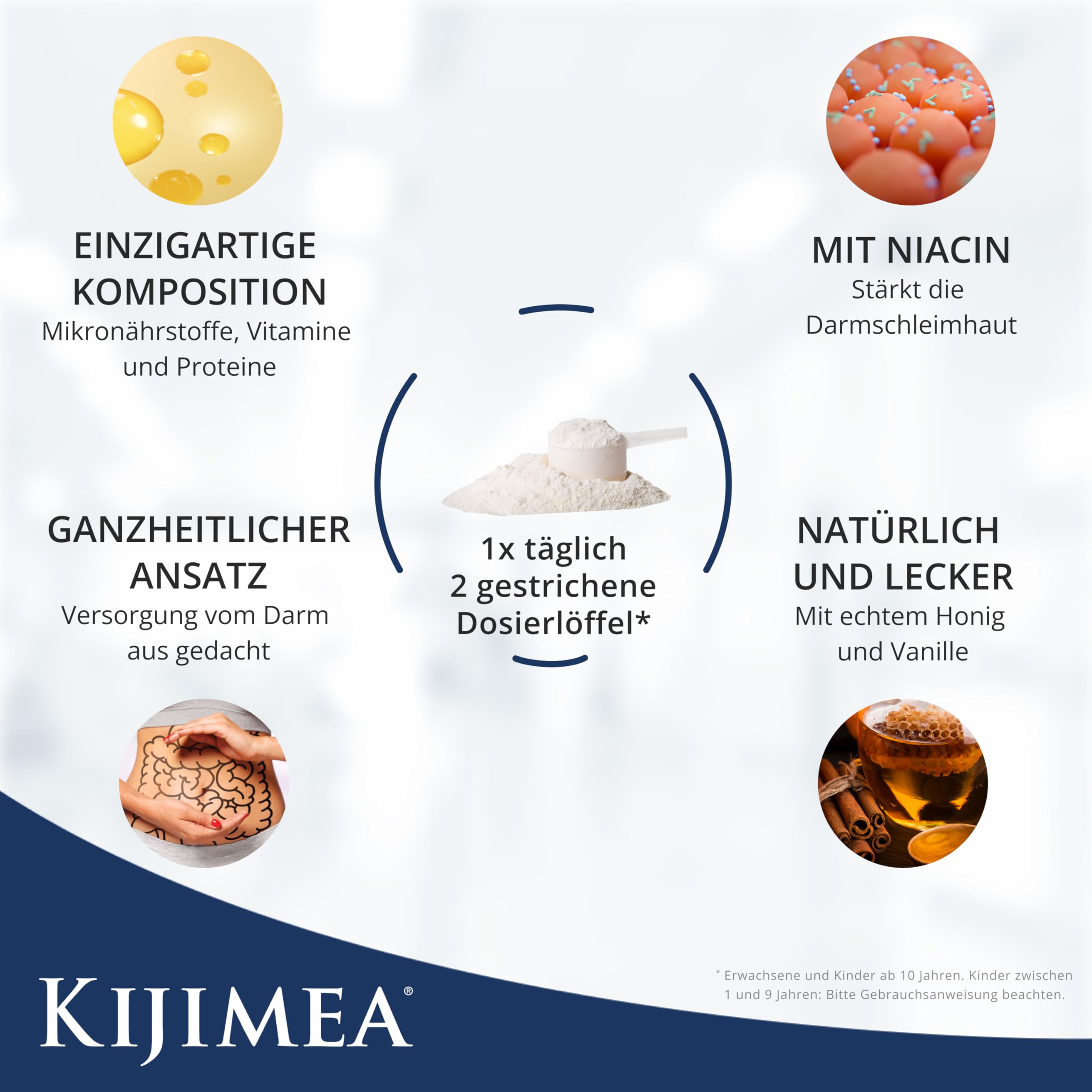 Kijimea Life – Ganzheitliche Nährstoffversorgung | Mit 101 Bakterienstämmen | Enthält essenzielle B-Vitamine, Vitamin D, E sowie Calcium und Protein