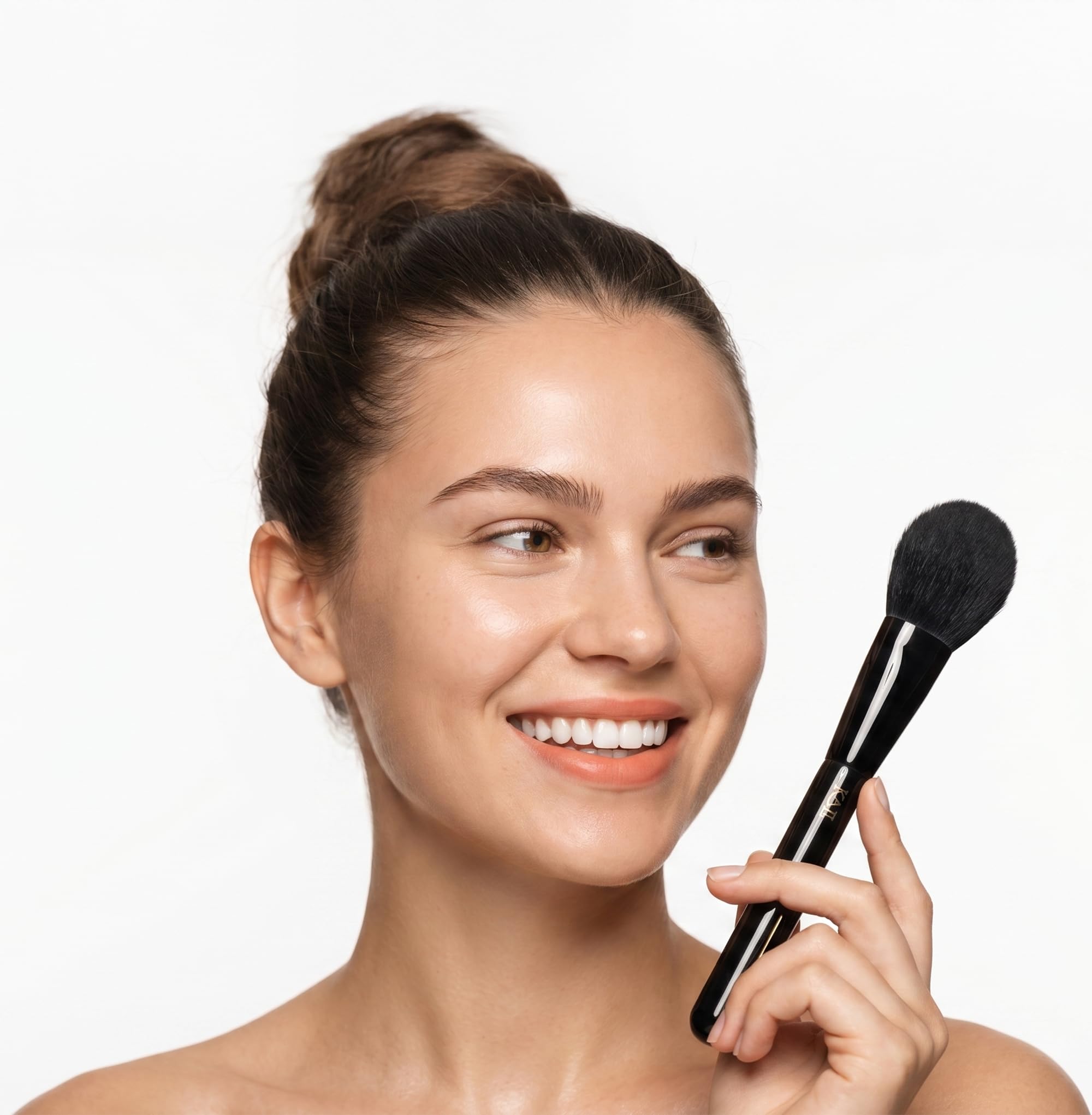 Kali Los Angeles Brochas de maquillaje hechas a mano de lujo, pelo de cabra natural Sokoho, cobre negro, eleva la belleza con precisión, aplicación impecable, esenciales para artistas de maquillaje
