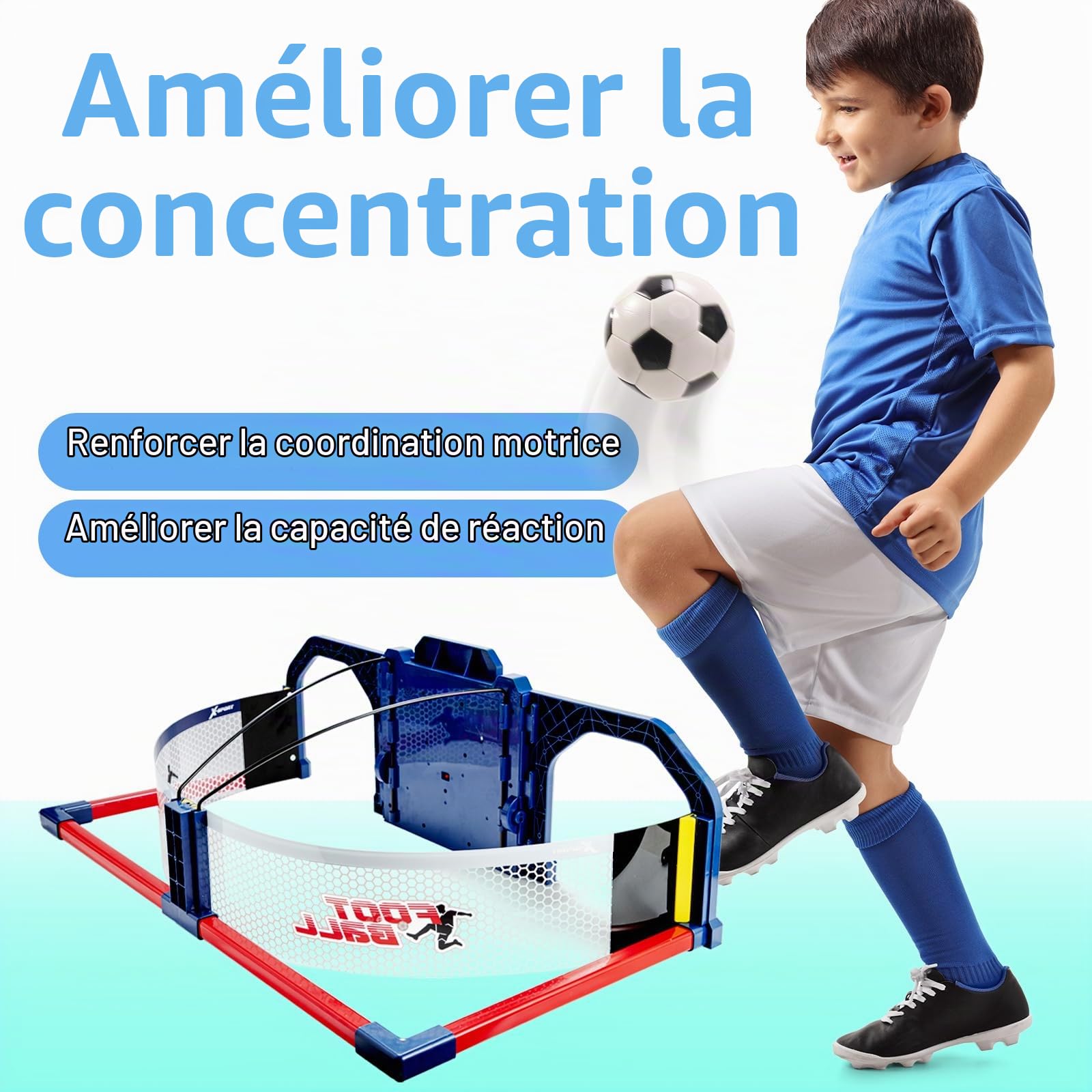 Entrainement Football - Smart Games Cadeau Ado | Soccerbot Ballon de Foot Pop Jeu | Jeux de Foot Enfant | Jouet Interactif pour Intérieur & Extérieur (1 Balle)