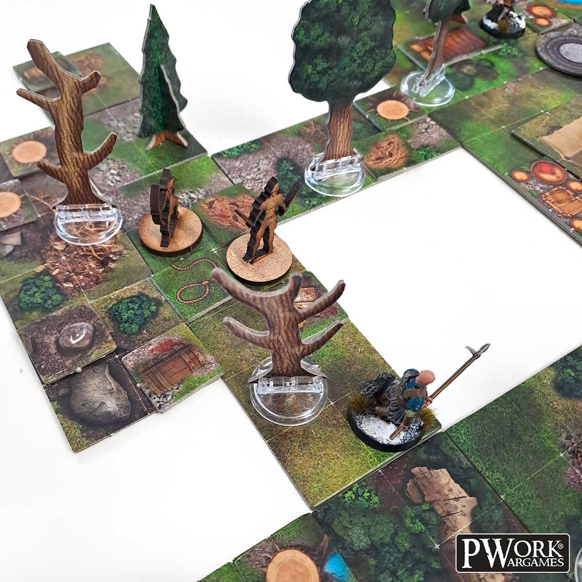 The Forest - RPG Modular Map Tiles - double face cardboard tiles