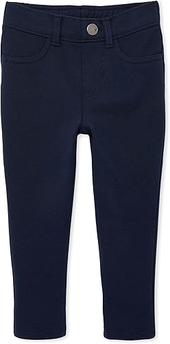 The Children's Place girls Uniform Ponte Knit Pull on Jeggings Jeans, Tidal Single, 8 US