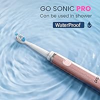 Vista 5 de Pop Sonic The Ultimate Pro Cepillo de dientes (oro rosa) Cepillo de dientes recargable con hasta 40,000 trazos de cepillo/minuto - Cerdas
