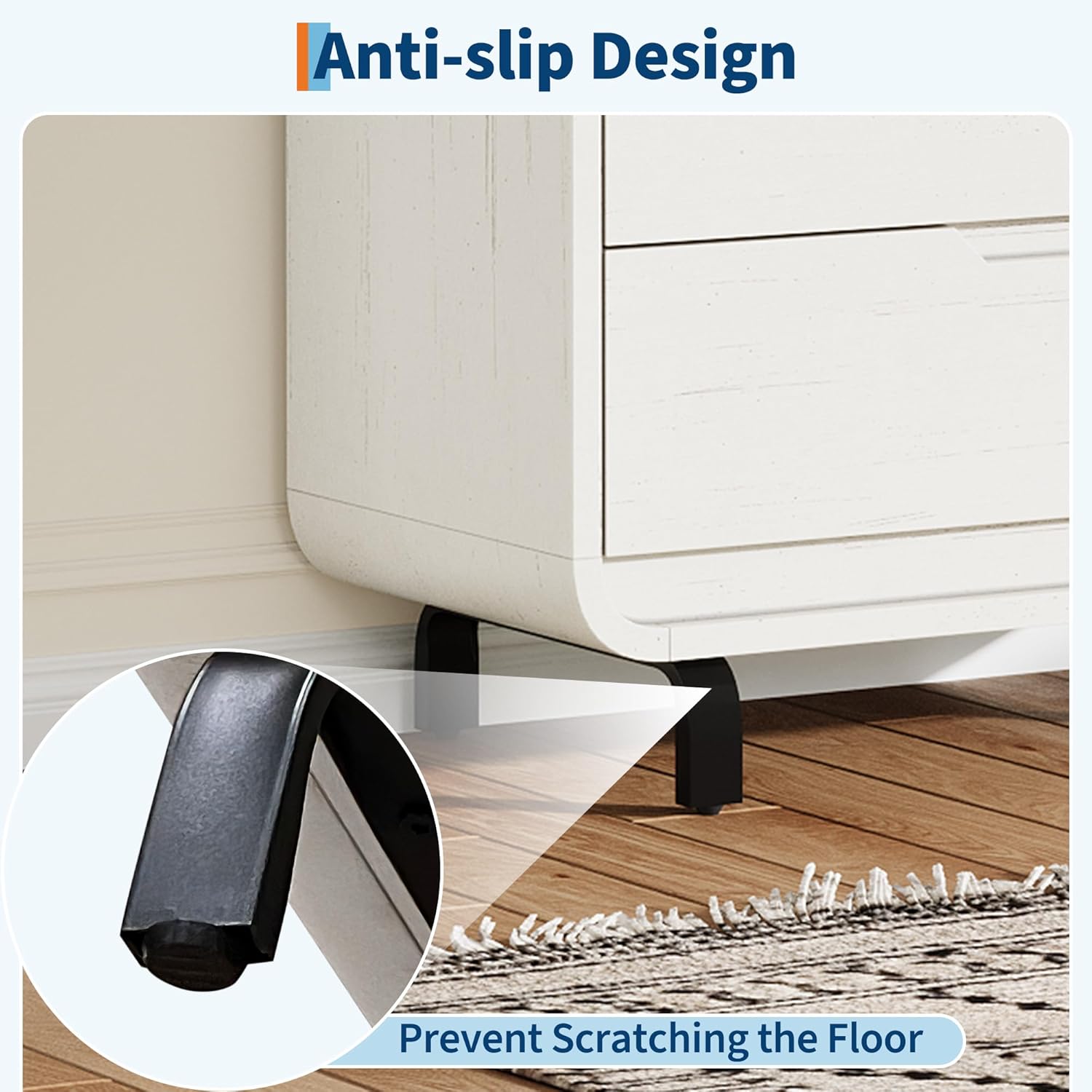 IDEALHOUSE 5 Drawers Dresser for Bedroom, 48" High Modern Chest of Drawers with Large Wood Storage Dresser, Wood Closet Clothes Storage Organizer, White - Image 7