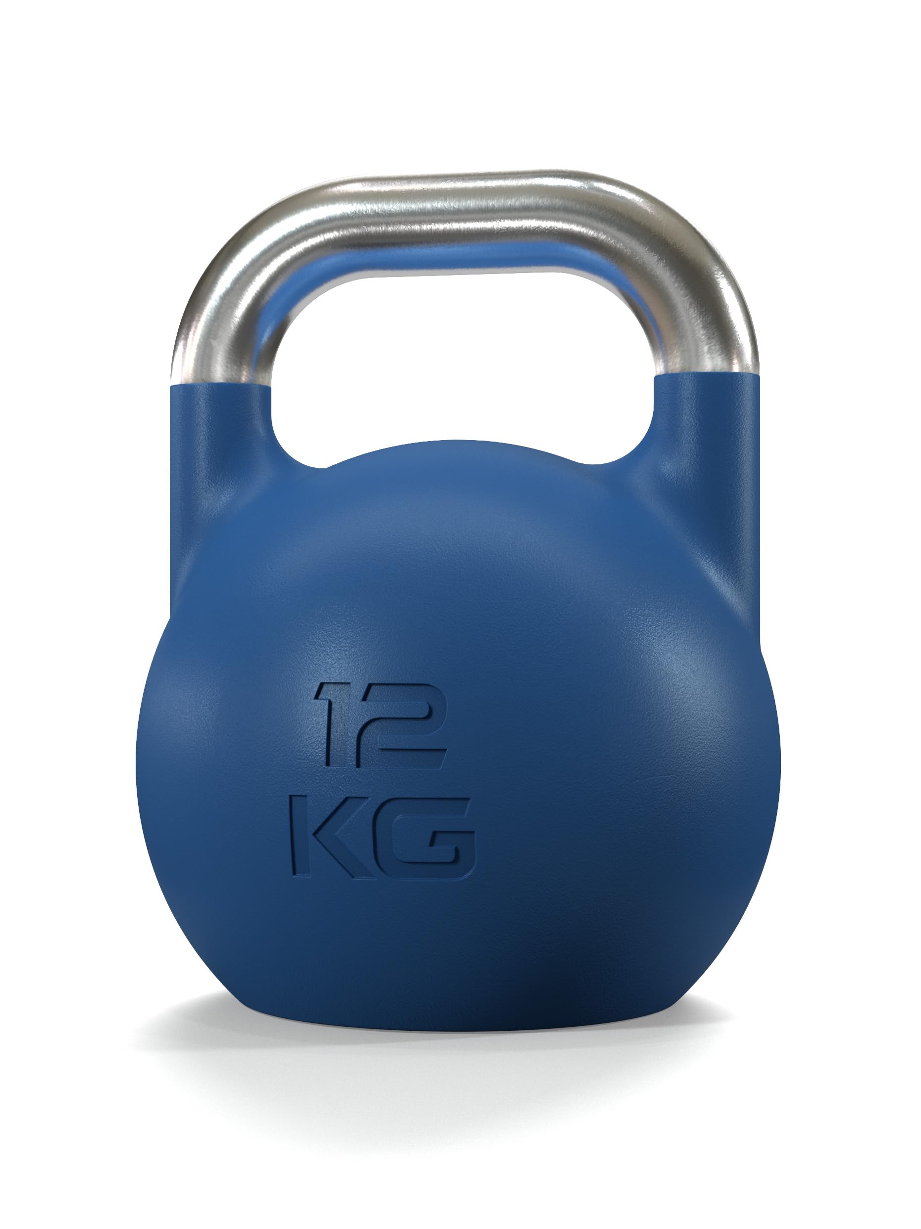 Atletica Competition Kettlebell | 12 kg | Niebieski | Żeliwo sferoidalne | Jakość studyjna I Subtelne logo | Konkurencyjny kod koloru dla łatwej obsługi I Trening funkcjonalny całego ciała