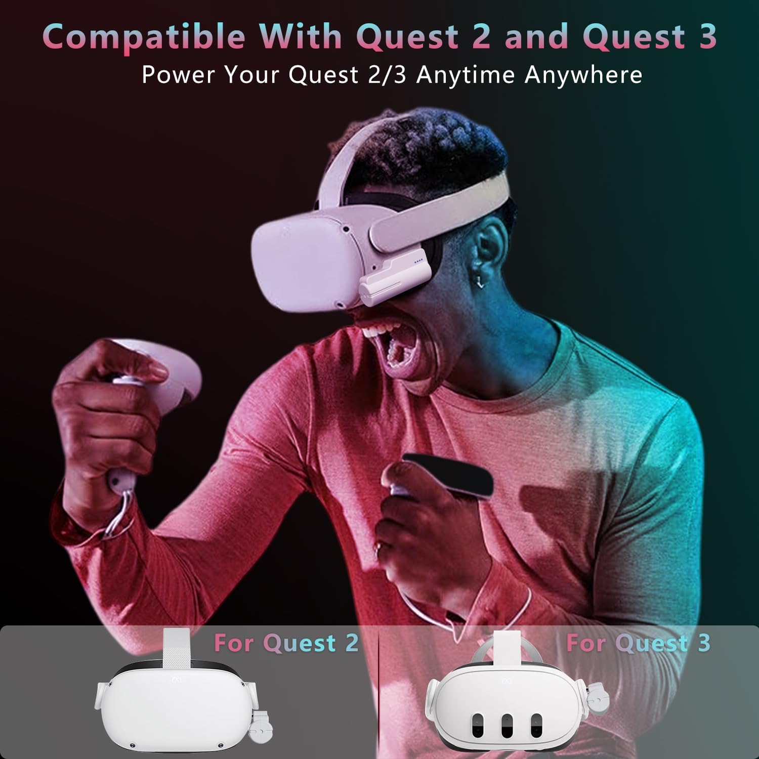  Quest 3 128GB 拡張バッテリー付き CYBER・拡張バッテリー付きヘッドストラップ（Meta Quest 3用
