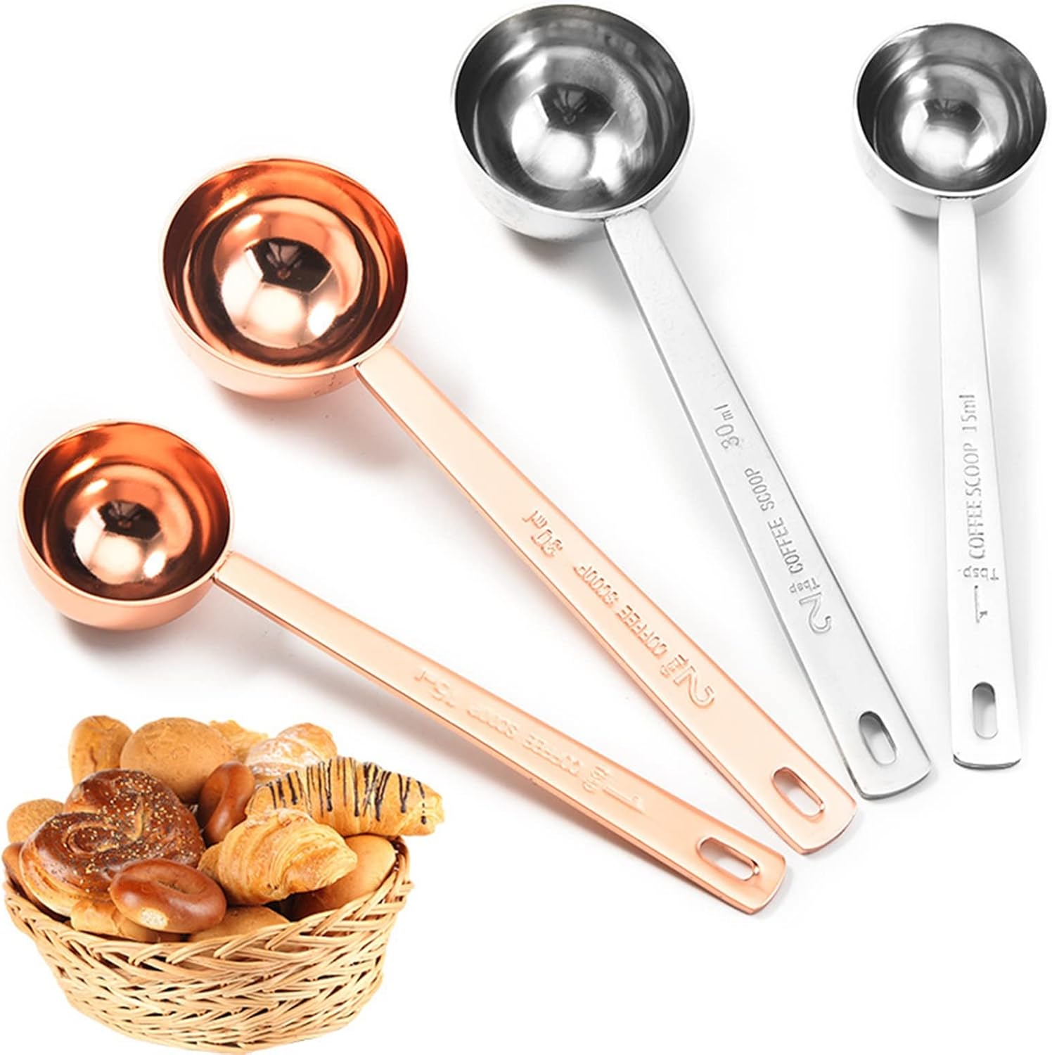 Smalibal 15/30ML Measuring Spoon, Stainless Steel Measuring