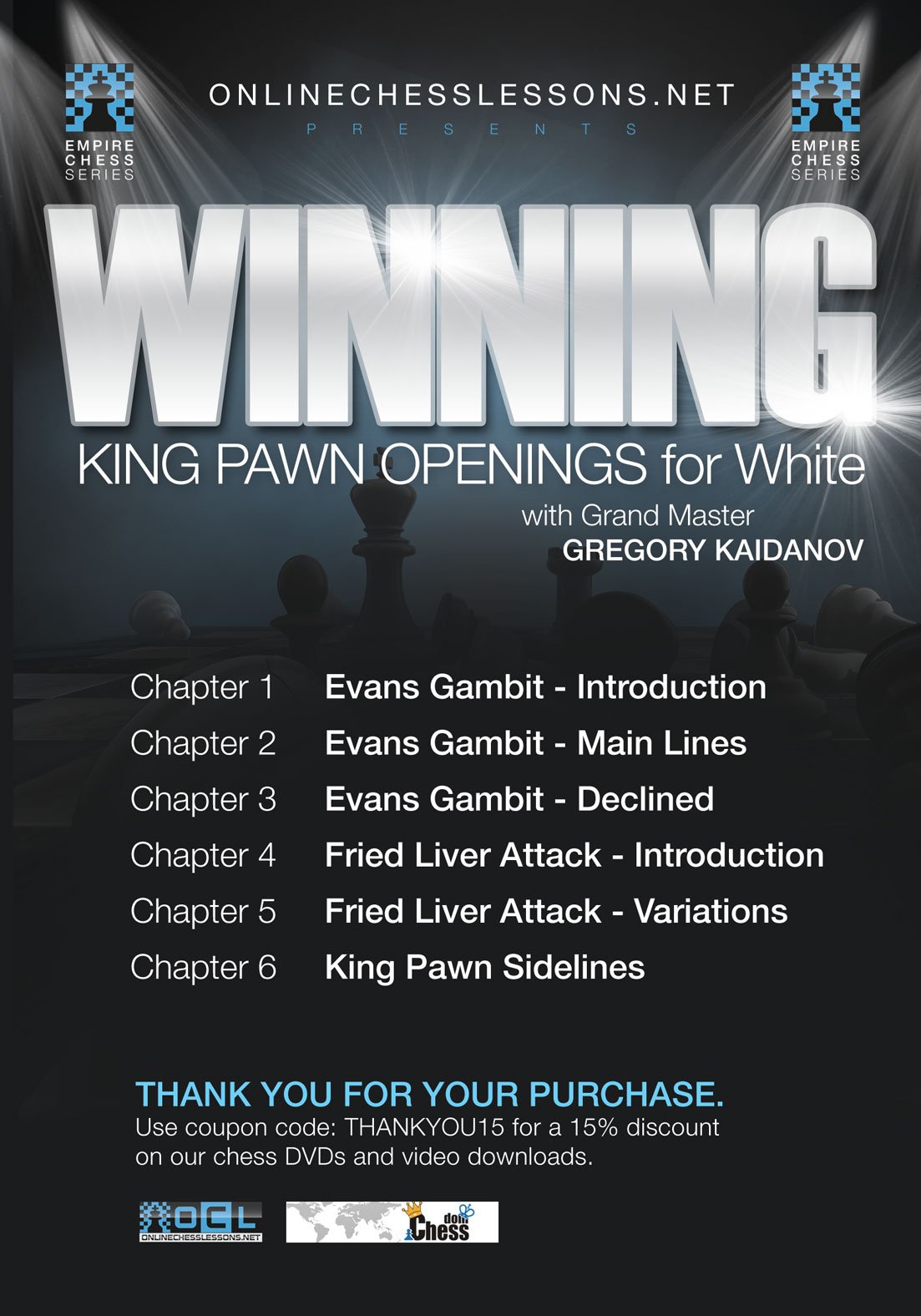 Winning King Pawn Openings for White - EMPIRE CHESS Chess DVD