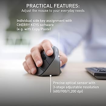 Amazon.com: CHERRY MW4500 Wireless Vertical Ergonomic Optical