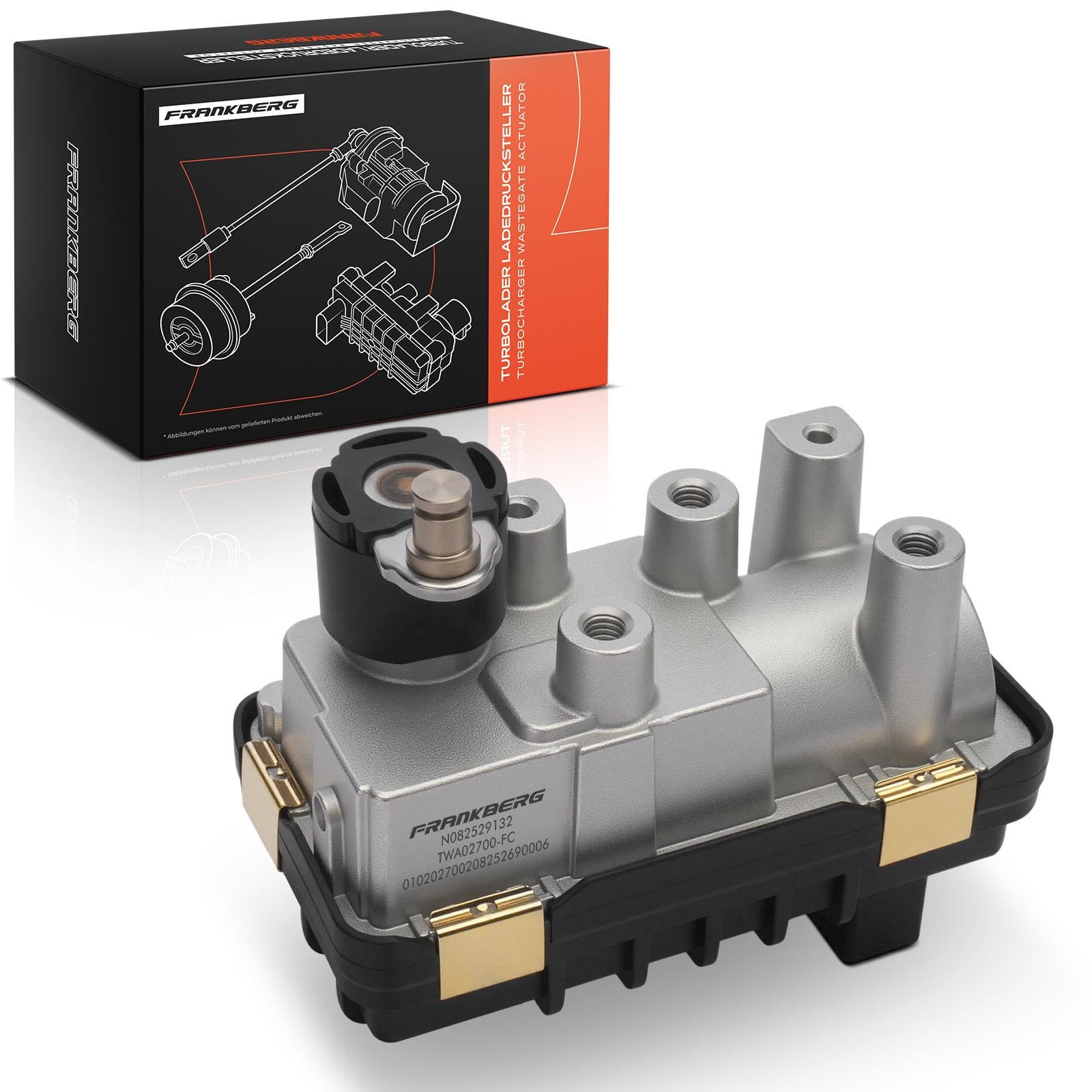 Frankberg Attuatore del turbocompressore 6NW009543-05 | 5 pin, elettronico, Diesel; Compatibile con: S80 II 124, S40 II 544, V70 II 285, XC60 156, V50 545, C30 533