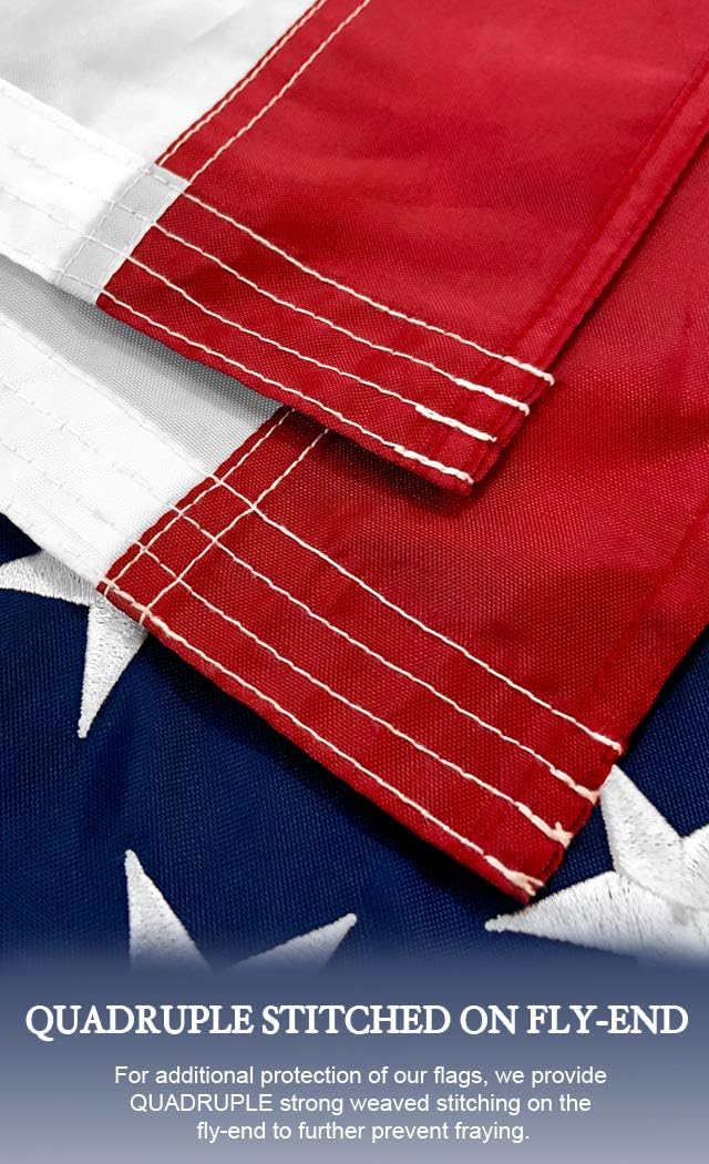 Infinity Republic - American Flag 3x5ft USA Premium Quality Embroidered - Perfect for Indoor Outdoor - Sewn Stars & Stripes Signature Series