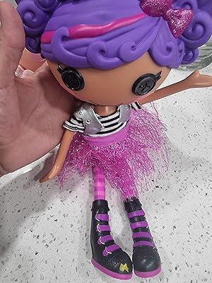 Lalaloopsy Doll Storm E. Sky With Pet Cool Cat - 33cm Rocker Musician Purple doll with customizable rose & black outfit & shoes. In a reusable camper house playset pack, For 3-103
