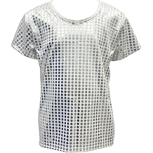 Kids Girls Boys Shiny T-Shirt Short Sleeves Hip Hop Jazz Dance Performance Festival Party Loose Top Shirt Blouse