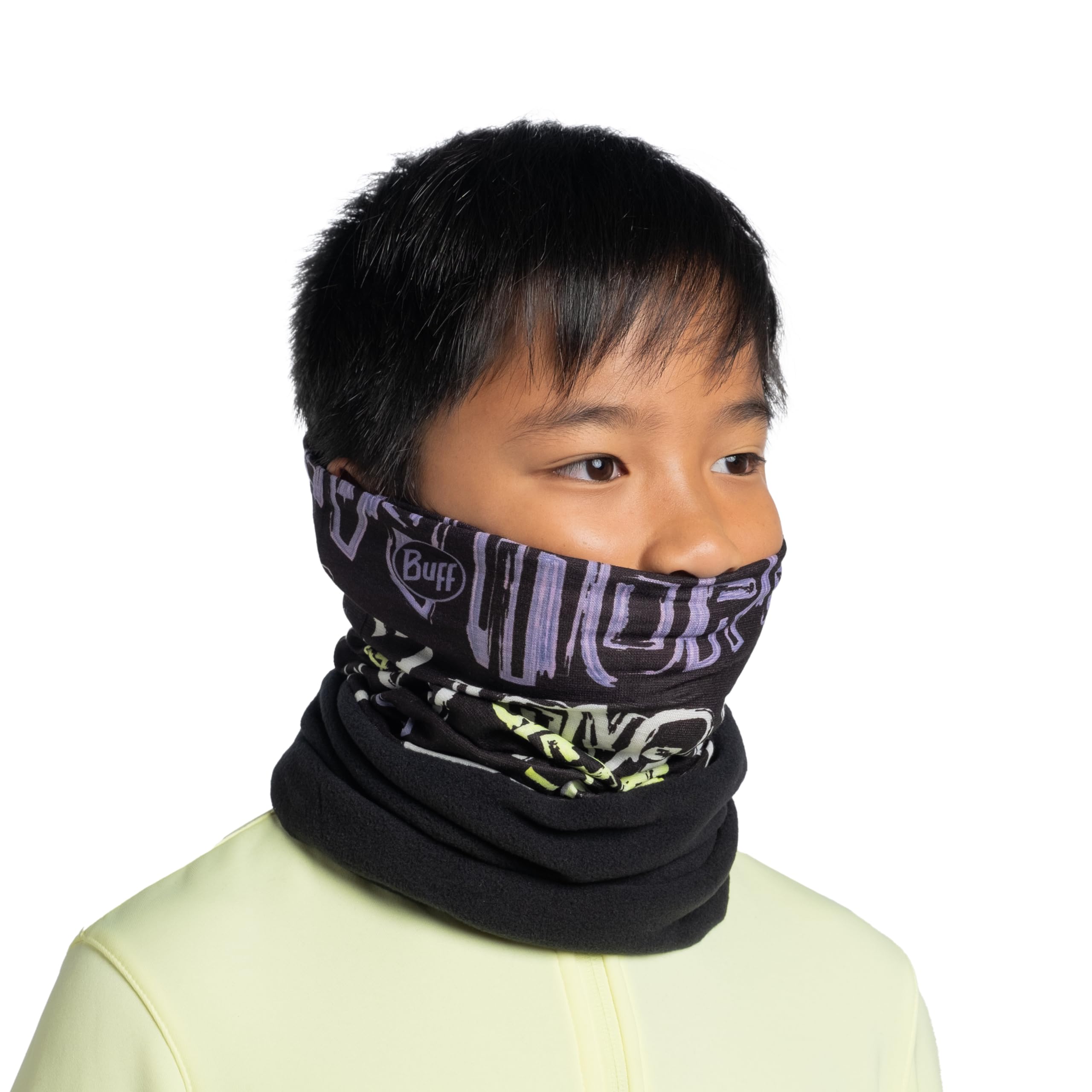 Buff Braga de cuello, Polar, Joven Hombre Mujer, Negro, Talla unica, Multifucional, Calida, Forro, Comoda, Sueve