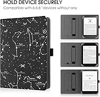 Vista 6 de Funda Universal para Lectores Electrónicos de 6", Funda de Cuero Plegable con Soporte y Correa de Mano Compatible con Todos los Lectores