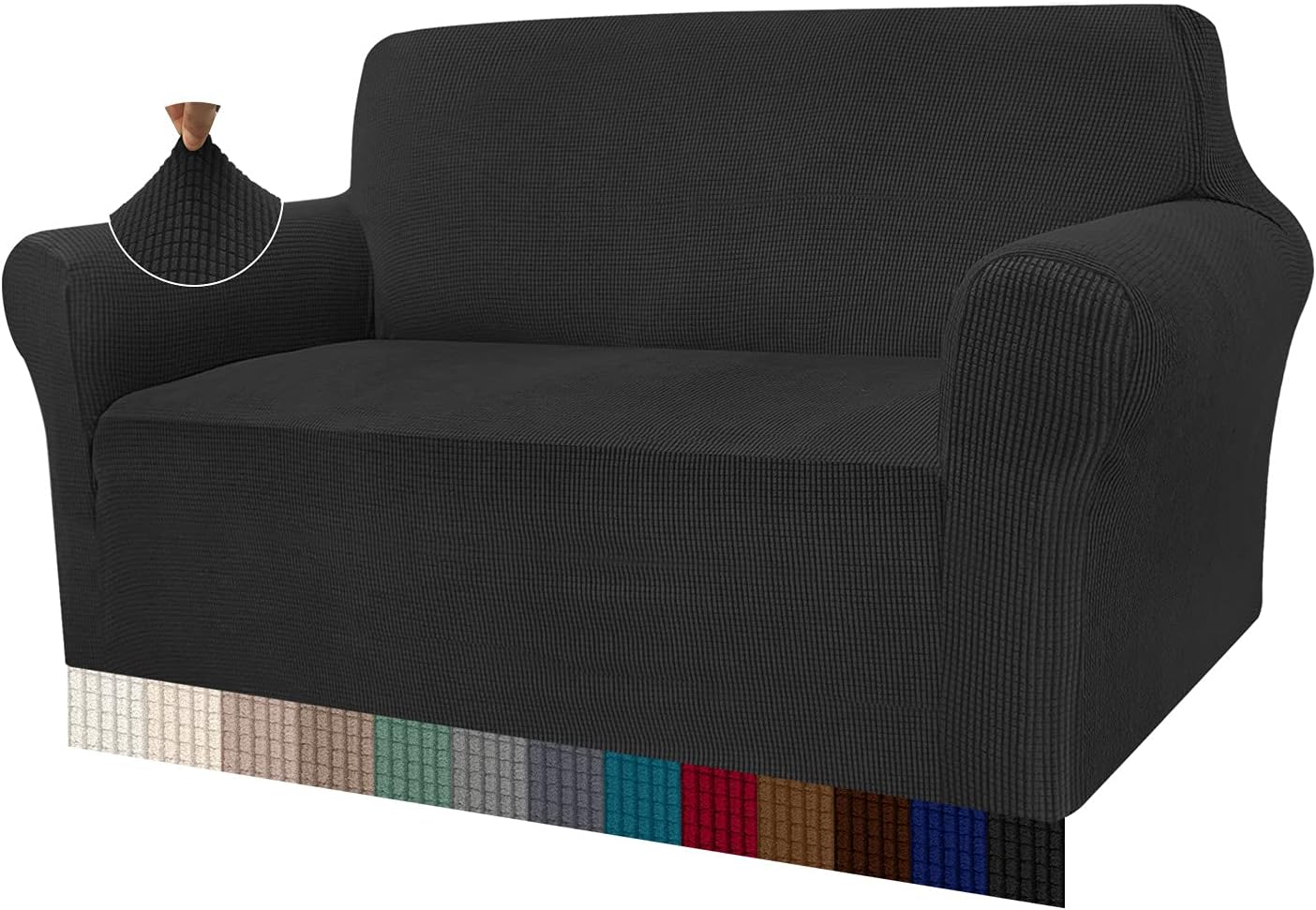 Granbest High Stretch Sofa Covers 2 Seater Super Soft Loveseat Cover