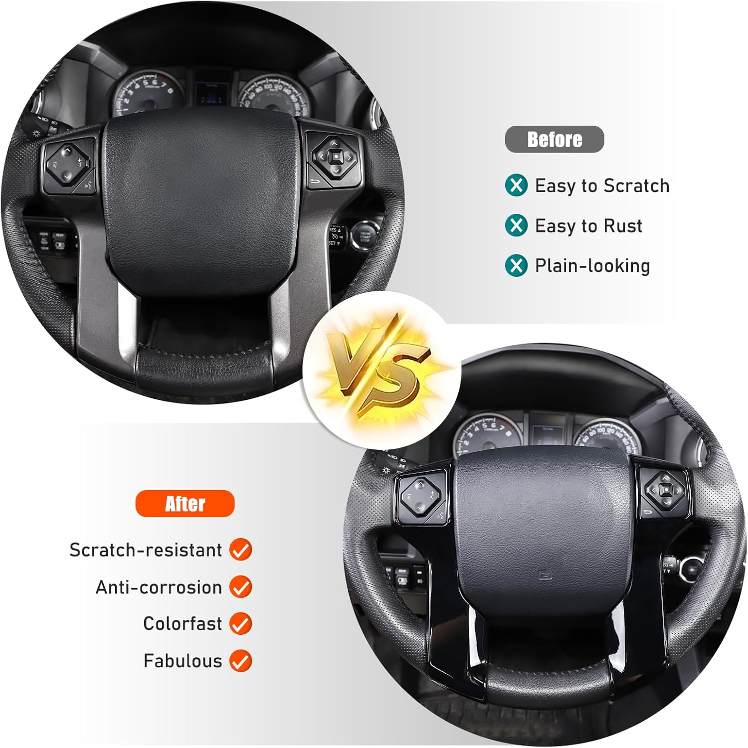 1+1 Hole Car ABS Center Console Button Molding Trim Frame,for Tacoma 2014-2023 Tundra 2016-2022 Land Cruiser Prado J150 2010-2017 4Runner 4WD 2010-2023 Center Console Button Protected Frame (Black)