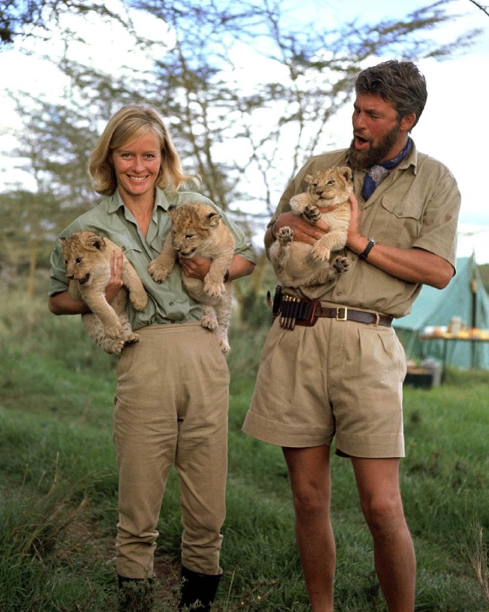 Worldphotographs Black And White Born Free (1966) Virginia Mckenna, Bill Travers 10X8 Photo