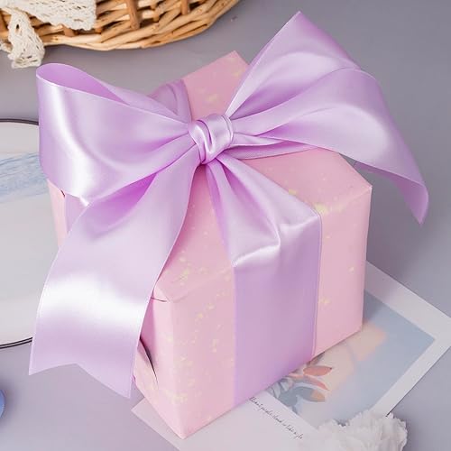 Vista 378 de Cinta de satén sólido azul real de 1 pulgada, cinta de tela artesanal de 50 yardas para envolver regalos, ramos florales, decoración de fiesta