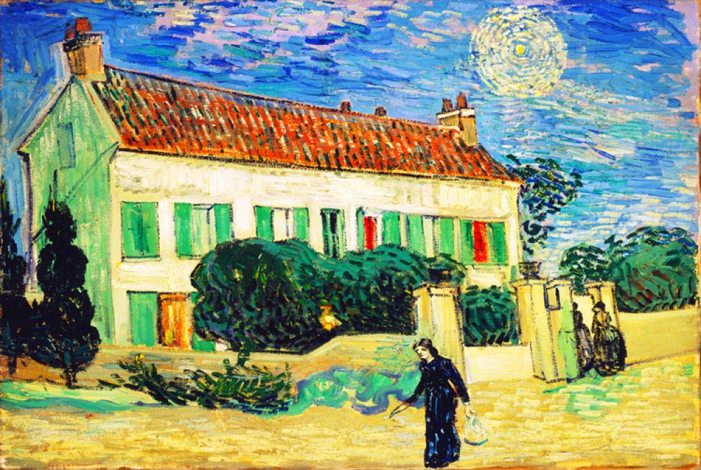 Erwachsenenpuzzle 1000 Teile - Van Gogh's Stern Haus - 1000 Teile Puzzle Erwachsene und Kinder Puzzle Lernspiel Heimdekoration Farbpuzzle