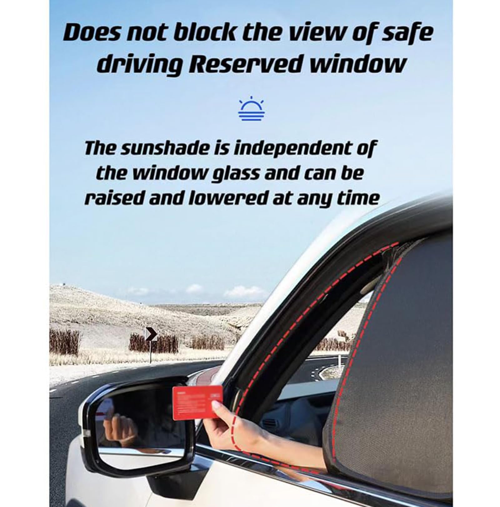 Tendine Parasole Auto Tende Oscuranti per MG HS (2023–2024), Protezione UV Tenda Finestra Laterale Sole Visiera,E 4 Side Window