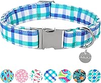 Vista 6 de Collar de perro de algodón de dinosaurio con hebilla de metal, collar de regalo para niñas o niños pequeños, medianos y grandes, lindos collares