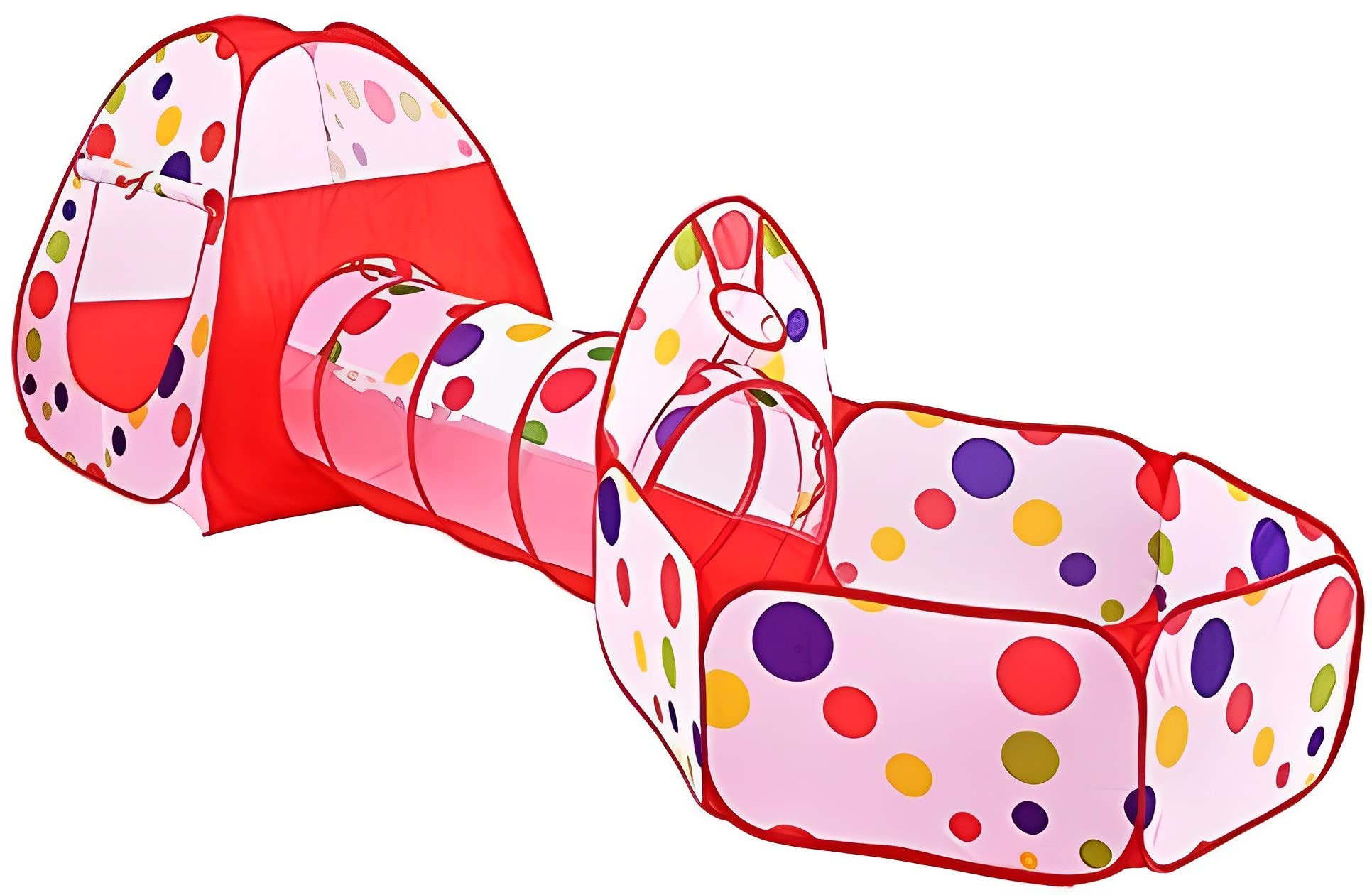 Children's Tent Tunnel Ball Pool Game House Throw Basketball Pool Three-piece Three-in-one Portable Foldable