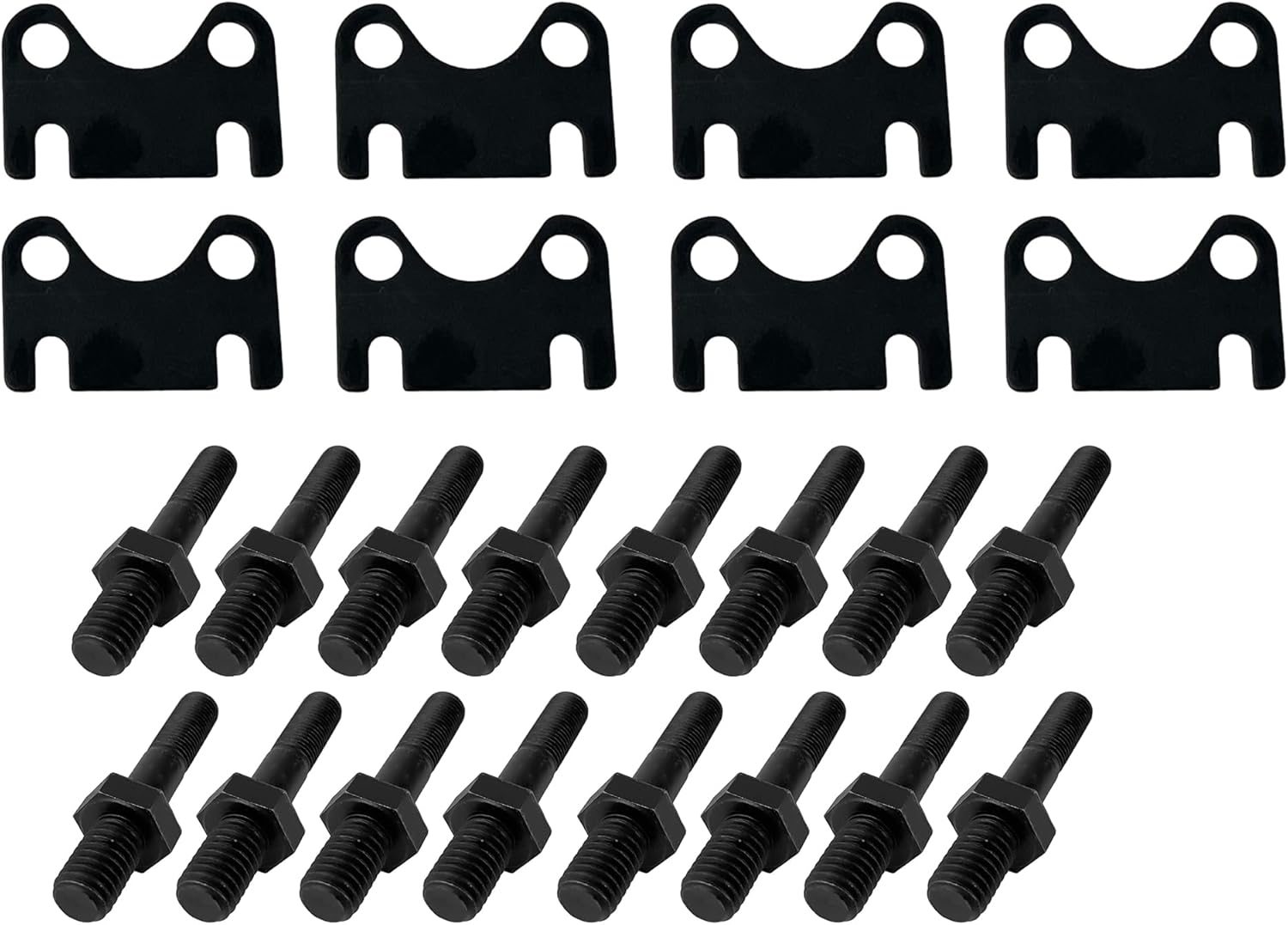 SBC 3/8 Rocker Arm Studs & Guide Plate Kit Compatible with Chevrolet Suburban Impala Trailblazer Silverado 1500 2500 Tahoe Camaro GMC Yukon XL Envoy Sierra 1500 Buick Pontiac Hummer