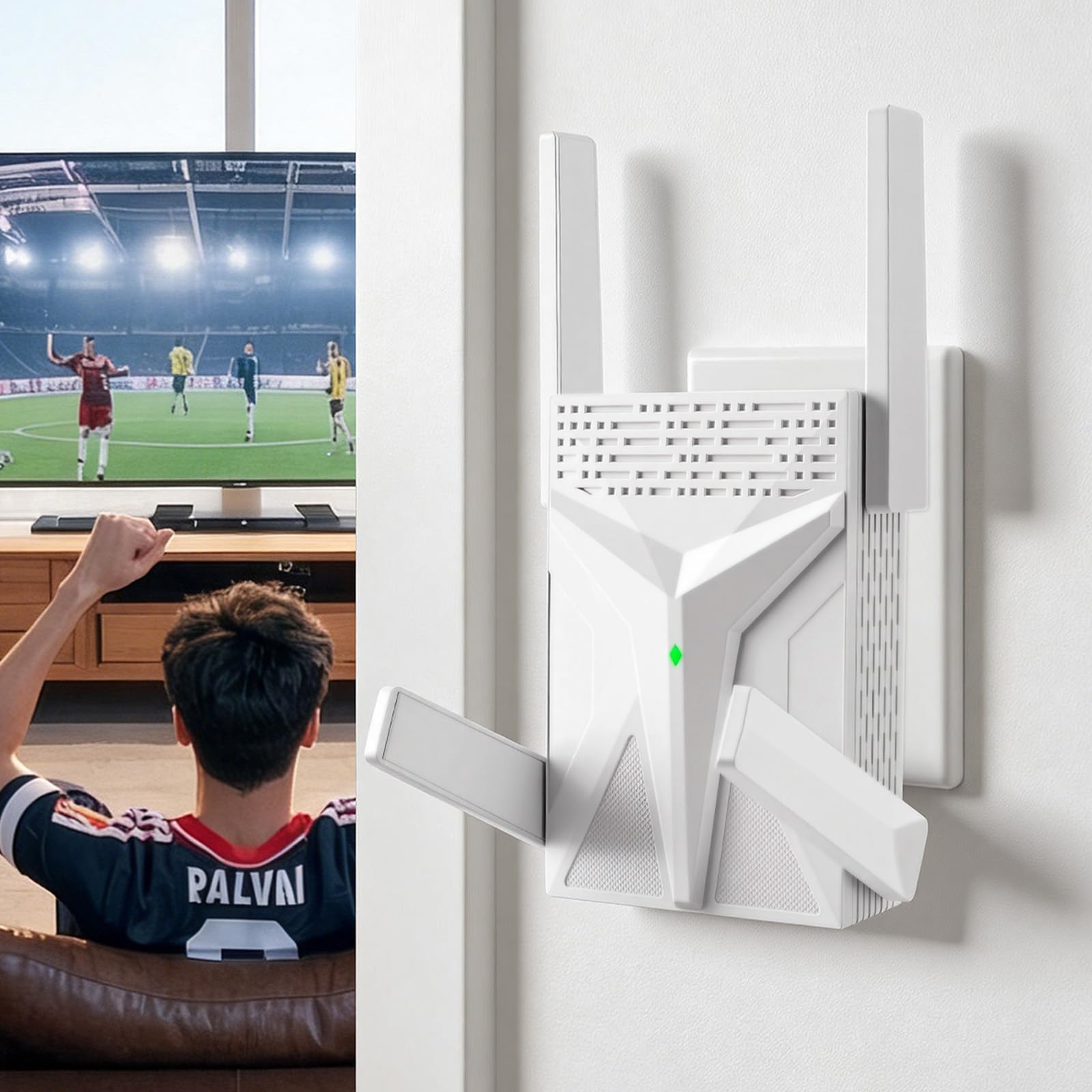 WiFi 6 Extender, AX1800 WiFi Extender Signal Booster for Home,Office,Game