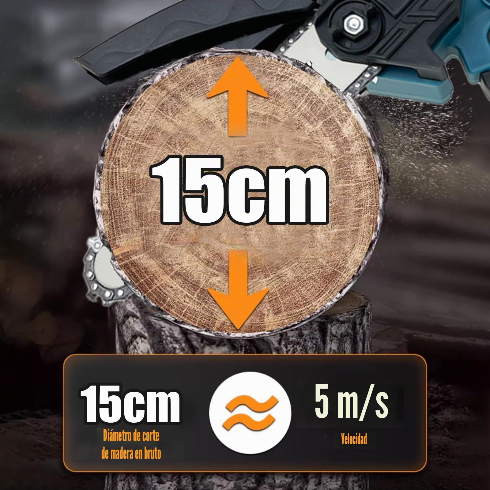 Motosierra de poda inalámbrica 2 en 1, motosierra eléctrica con 2 baterías de 3.0 Ah y cargador, mango telescópico extensible de 1,3 a 2,5 m, 4100 RPM, cabezal giratorio de 180°