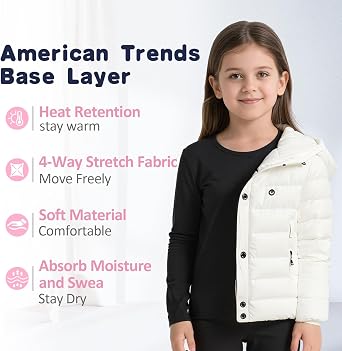 American Trends 2T-5T Toddler Thermal Underwear Set, Kids Base Layer