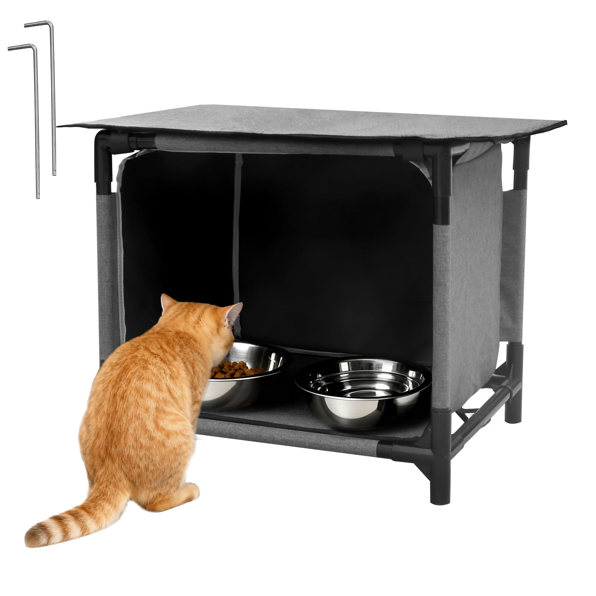 Niche pour chat étanche pour chat d'extérieur résistante aux intempéries (sans gamelle)